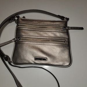 Nine West Minnie Small Pewter Crossbody Bag